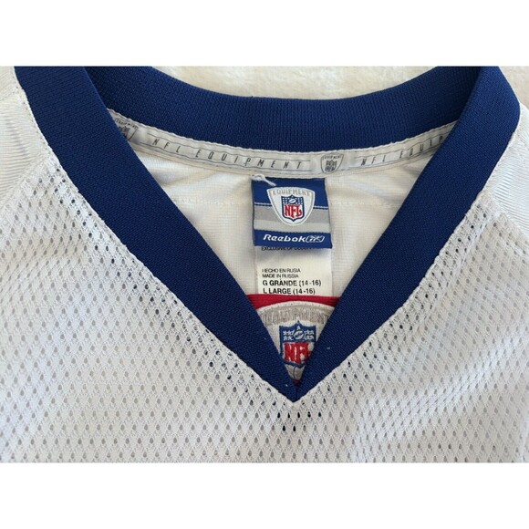 Boys New York Giants Jeremy Shockey 80 NFL Jersey Youth Large Reebok Onfield - Picture 6 of 10